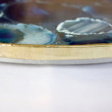 Load image into Gallery viewer, THE NEEL · Handcrafted Blue Agate Lazy Susan · India