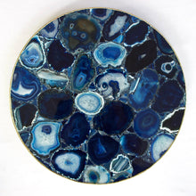 Load image into Gallery viewer, THE NEEL · Handcrafted Blue Agate Lazy Susan · India