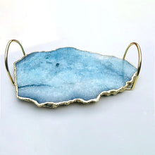 Load image into Gallery viewer, THE NIDRA Handcrafted Blue Agate Serving Tray · India