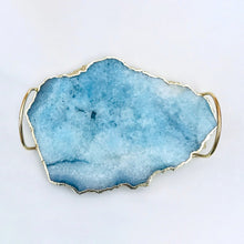 Load image into Gallery viewer, THE NIDRA Handcrafted Blue Agate Serving Tray · India