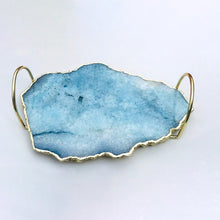 Load image into Gallery viewer, THE NIDRA Handcrafted Blue Agate Serving Tray · India