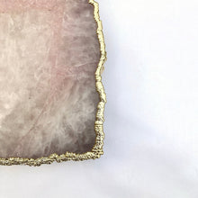Load image into Gallery viewer, THE PRIYA Handcrafted Rose Quartz Agate Serving Tray · India