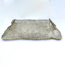 Load image into Gallery viewer, THE AKASHA Handcrafted White Agate Serving Tray · India