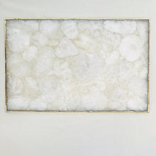 Load image into Gallery viewer, THE HIMA Handcrafted White Crystal Agate Serving Tray · India