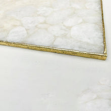 Load image into Gallery viewer, THE HIMA Handcrafted White Crystal Agate Serving Tray · India