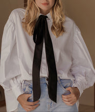 Load image into Gallery viewer, THE BAYU organic cotton balloon sleeve shirt in white 2 — LUXUL COLLECTIVE
