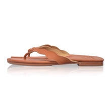 Load image into Gallery viewer, THE SEGARA handcrafted leather thong slide in dark tan 1 — LUXUL COLLECTIVE