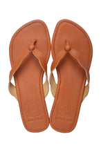Load image into Gallery viewer, THE SEGARA handcrafted leather thong slide in dark tan 2 — LUXUL COLLECTIVE