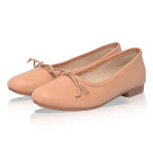 Load image into Gallery viewer, THE SRI handcrafted leather ballet flat in Beige — LUXUL COLLECTIVE