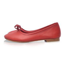 Load image into Gallery viewer, THE SRI handcrafted leather ballet flat in red— LUXUL COLLECTIVE