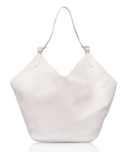Load image into Gallery viewer, The Padma leather tote in White — LUXUL COLLECTIVE 