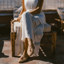 Load image into Gallery viewer, THE LALLA Handwoven Raffia Slipper · Morocco