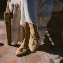 Load image into Gallery viewer, THE LALLA Handwoven Raffia Slipper · Morocco