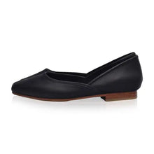 Load image into Gallery viewer, THE DEWI handcrafted leather ballet flat in black— LUXUL COLLECTIVE