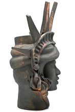 Load image into Gallery viewer, THE FREE WOMAN — left profile liberty crown detail — handcrafted ceramic OVO Italy — LUXUL COLLECTIVE