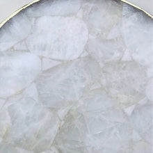 Load image into Gallery viewer, THE KIRAN handcrafted clear crystal agate platter detail showing natural crystal fracture lines — LUXUL COLLECTIVE