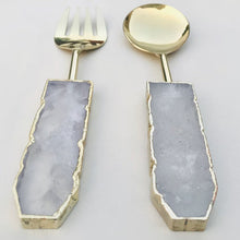 Load image into Gallery viewer, THE AKASHA — electroplated gold finish on clear quartz server handle — LUXUL COLLECTIVE